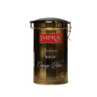 IMPRA, GOLD BLACK TEA 250G METAL CADDY