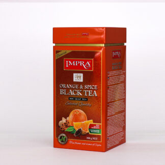 IMPRA, ORANGE AND SPICE BLACK TEA 200G METAL CADDY