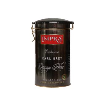 IMPRA, EARL GREY FLAVOURED BLACK TEA 250G METAL CADDY