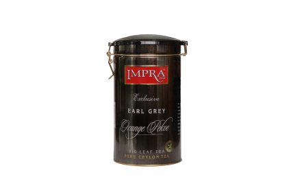 IMPRA, EARL GREY FLAVOURED BLACK TEA 250G METAL CADDY