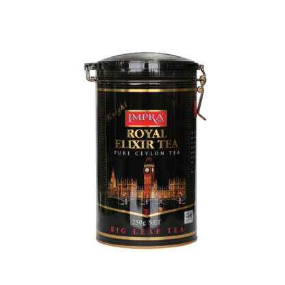 IMPRA,  BLACK TEA  FLAVOURED "ROYAL ELIXIR" 250G METAL CADDY